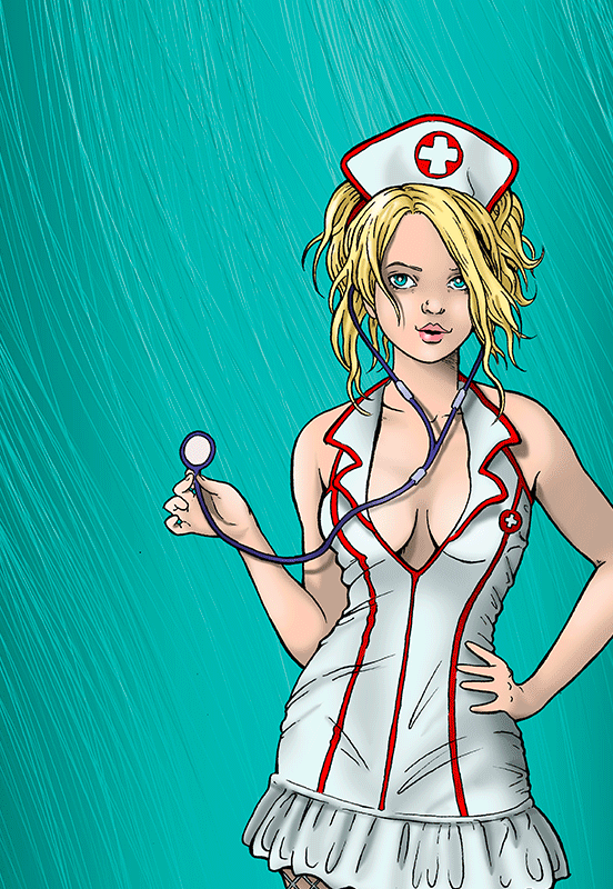 Dessin d'une infirmière sexy avec Photoshop